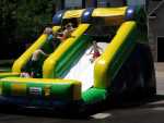 It was the first day of summer vacation for all the school kids, so the neighborhood had a party.  Yay!  No school AND a waterslide!