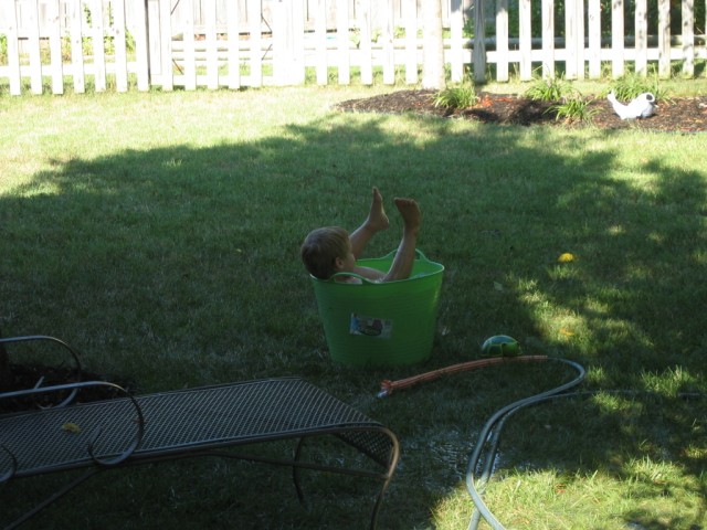 Ahhhh...home again, home again, jiggity-jig.  I'll just relax in another tub of water.