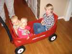 This is the fun wagon that helped me learn a lot of new words while Grumps and Daddy were trying to put it together!