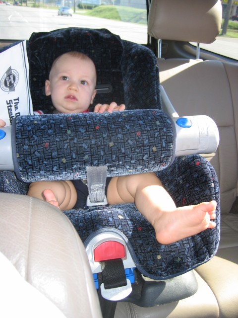 My "new" car seat.  It's a little big for me, yet.